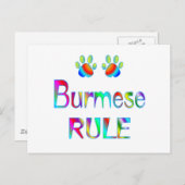 birmanische Regel Postkarte (Vorne/Hinten)
