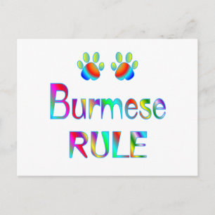birmanische Regel Postkarte