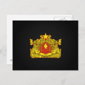 Birmanisches (Myanma) Staat Siegel Postkarte (Vorne/Hinten)