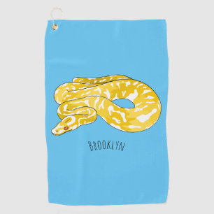 Birmesische Python-Schlangen-Cartoon-Illustration Golfhandtuch
