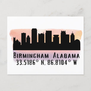 Birmingham AL City Skyline Postkarte