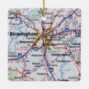 Birmingham AL-Karte Keramikornament