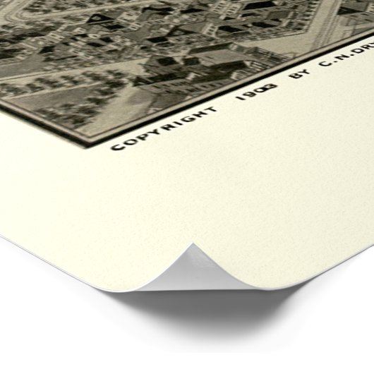 Birmingham, AL Panoramic Map - 1903 Poster (Ecke)