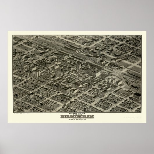 Birmingham, AL Panoramic Map - 1903 Poster (Vorne)
