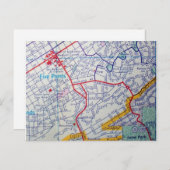 BIRMINGHAM, AL Vintag Map Postkarte (Vorne/Hinten)