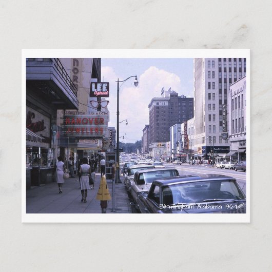 Birmingham Alabama 1964 Postkarte (Vorderseite)