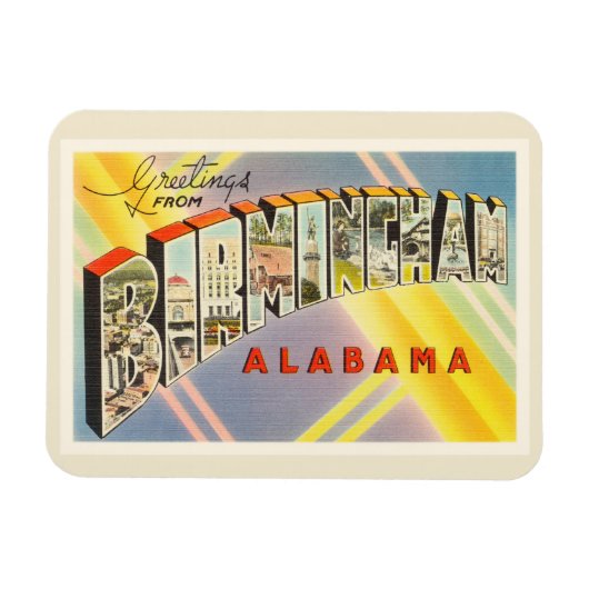 Birmingham Alabama AL Old Vintage Travel Souvenir Magnet (Horizontal)