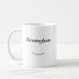 Birmingham Alabama Black Schriftart Kaffeetasse