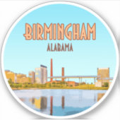Birmingham Alabama Eisenbahn Park Downtown Aufkleber (Vorderseite)