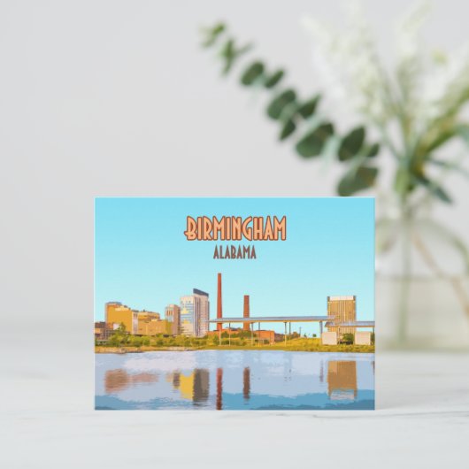 Birmingham Alabama Eisenbahn Park Downtown Postkarte (Stehend Vorderseite)
