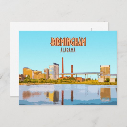 Birmingham Alabama Eisenbahn Park Downtown Postkarte (Vorne/Hinten)