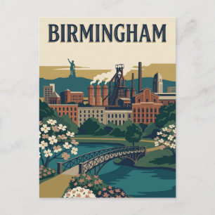 Birmingham Alabama Industrielles Retro Vintage Pla Postkarte
