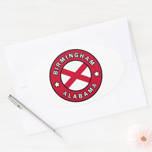 Birmingham Alabama Ovaler Aufkleber (Umschlag)