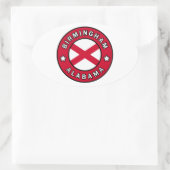 Birmingham Alabama Ovaler Aufkleber (Tasche)