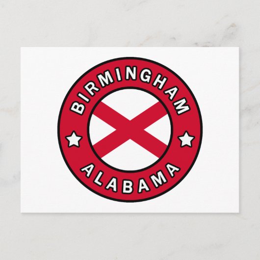 Birmingham Alabama Postkarte (Vorderseite)