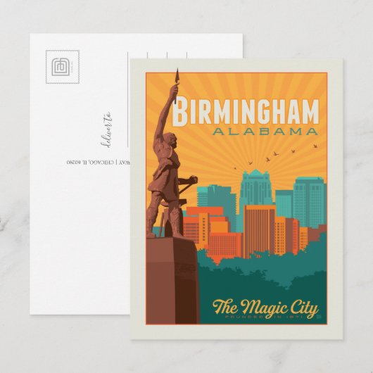 Birmingham, Alabama Postkarte (Vorne/Hinten)