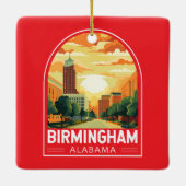 Birmingham Alabama Reisen Keramikornament (Rückseite)