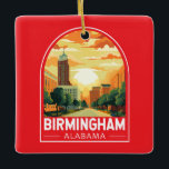 Birmingham Alabama Reisen Keramikornament<br><div class="desc">Birmingham retro Vektor Reise Design. Birmingham ist ein führendes Industriezentrum im Süden. Es ist auch Zuhause zu einer pulsierenden Kulturszene mit Weltklasse-Museen und Kunstgalerien,  Stadtfestspielen und dem Industrieviertel Digbeth.</div>