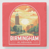 Birmingham Alabama Reisen Steinuntersetzer (Vorderseite)