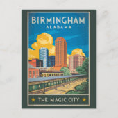 Birmingham Alabama Reisen Vintag Postkarte (Vorderseite)