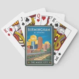 Birmingham Alabama Reisen Vintag Spielkarten
