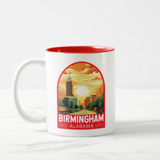 Birmingham Alabama Reisen Zweifarbige Tasse (Links)