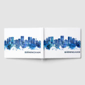 Birmingham Alabama Skyline Blue Gästebuch (Voll)