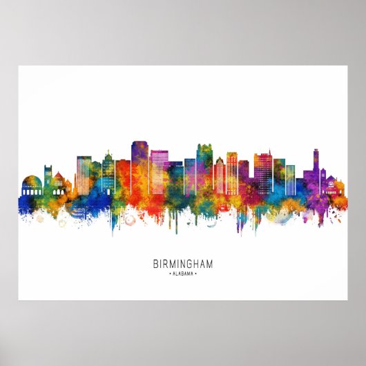 Birmingham Alabama Skyline Poster (Vorne)