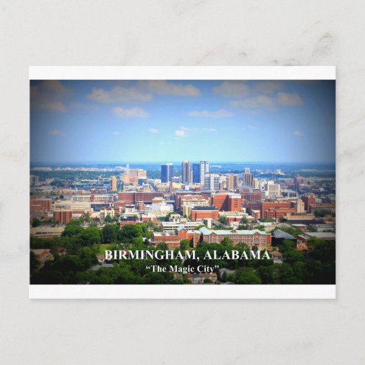 Birmingham, Alabama Skyline Postkarte (Vorderseite)