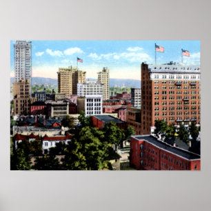 Birmingham Alabama Skyline View Poster