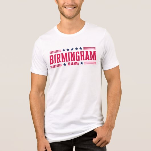 BIRMINGHAM ALABAMA US Flagge Tri-Blend Shirt (Vorderseite)