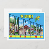 Birmingham, Alabama Vintag Big Letters Postcard Postkarte (Vorne/Hinten)