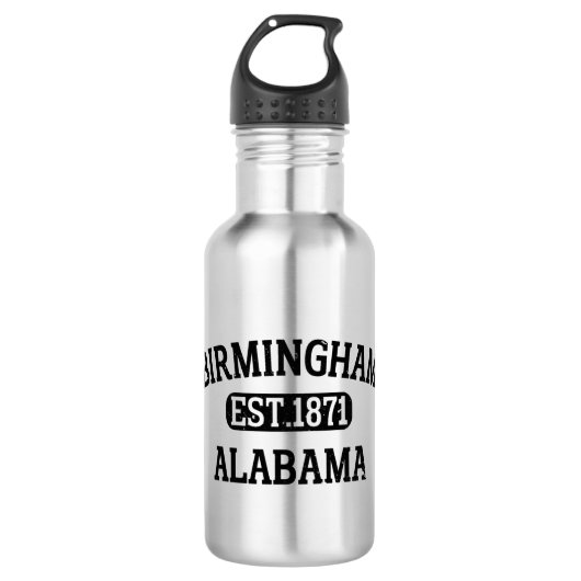 Birmingham Alabama Vintag Edelstahlflasche (Vorderseite)