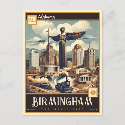 Birmingham, Alabama | VINTAG Postkarte (Vorderseite)