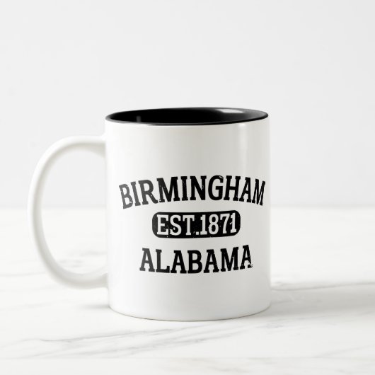 Birmingham Alabama Vintag Zweifarbige Tasse (Links)