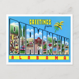 Birmingham, Alabama Vintage-Großbuchstaben-Postkar Postkarte