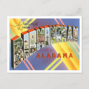 Birmingham, Alabama Vintage-Großbuchstaben-Postkar Postkarte