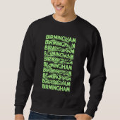 Birmingham Alabama Vintage Psychedelic Sweatshirt (Vorderseite)
