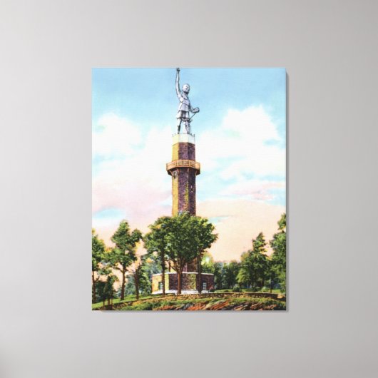 Birmingham Alabama Vulkan auf dem Roten Berg Leinwanddruck (Vorderseite)