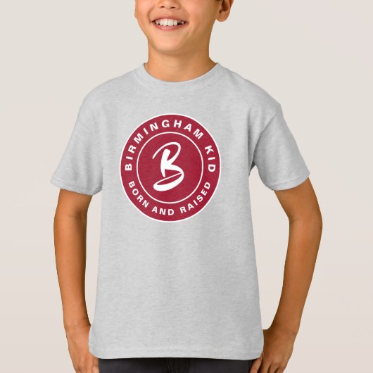 Birmingham Bama Kid Geboren Crimson Fitness Retro T-Shirt (Vorderseite)