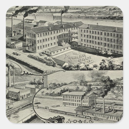 Birmingham Brass Co Quadratischer Aufkleber (Vorderseite)