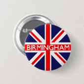 Birmingham: Britische Flagge Button (Vorne & Hinten)