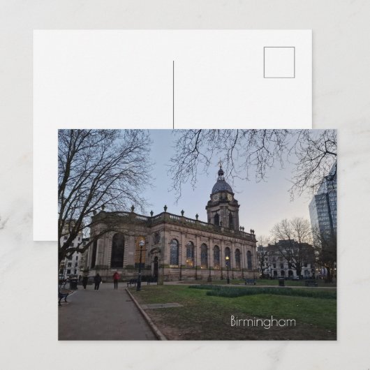 Birmingham Cathedral Postkarte (Vorne/Hinten)