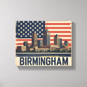 Birmingham City Alabama Skyline Leinwanddruck (Vorderseite)
