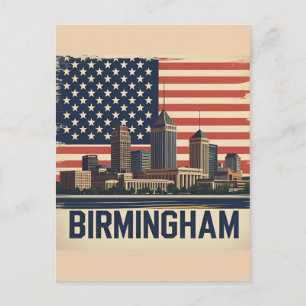 Birmingham City Alabama Skyline Postkarte