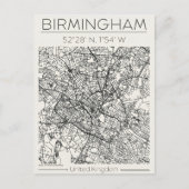 Birmingham City Map Postkarte Charcoal Urban Sketc (Vorderseite)