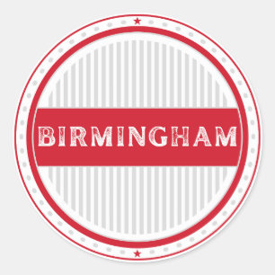 Birmingham City Pride Emblem – Englische Identität Runder Aufkleber
