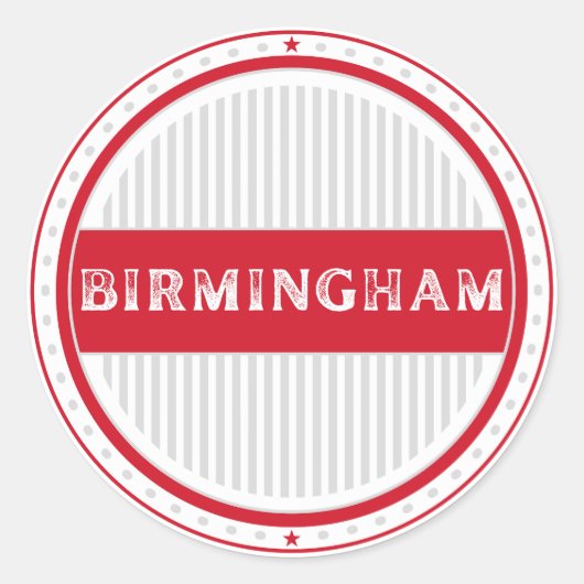 Birmingham City Pride Emblem – English Identity Runder Aufkleber (Vorderseite)