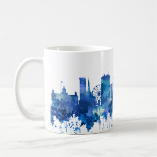 Birmingham England Skyline Blue Kaffeetasse