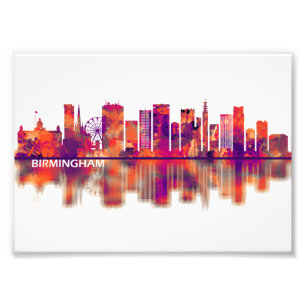 Birmingham England Skyline Fotodruck